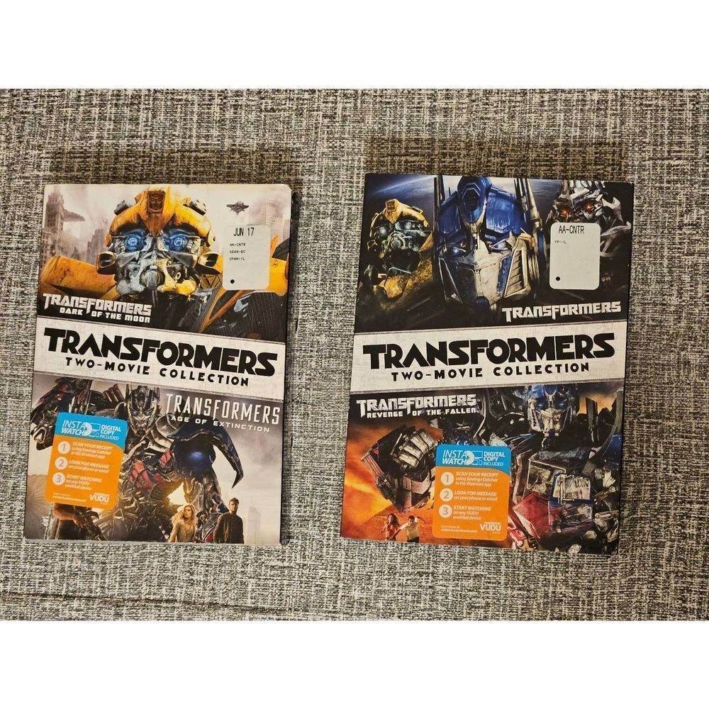 Transformers - Two-Movie Collection (DVD, 2014) Lot of 4 Dvds Pre-owned Untested